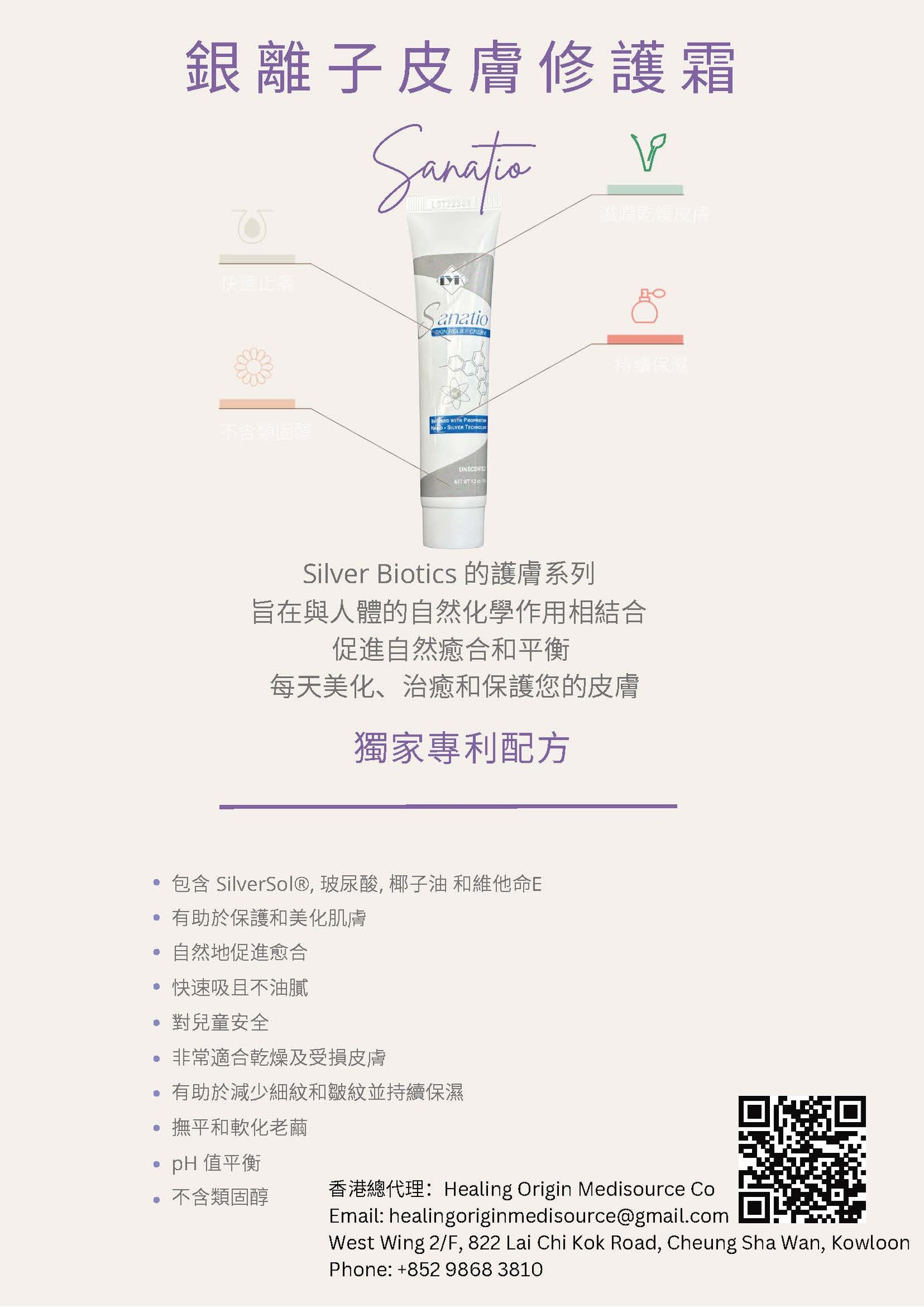 Sanatio 皮膚修護霜 (2025年12月到期）